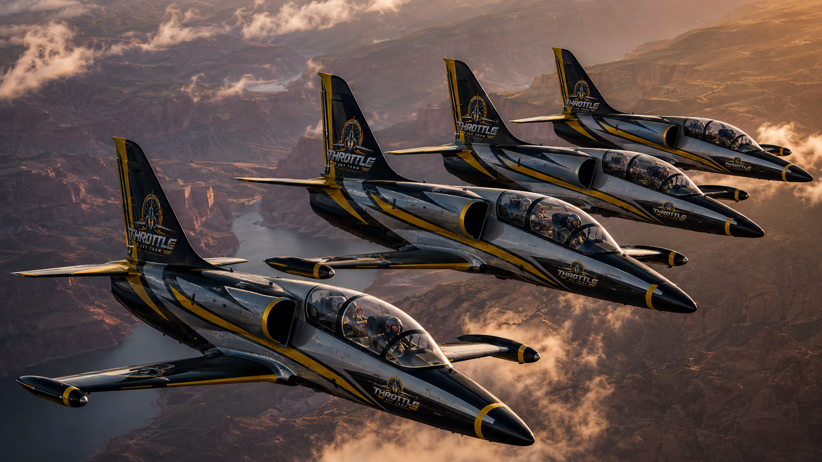 Throttle Jet Team L-39 above cloud layer
